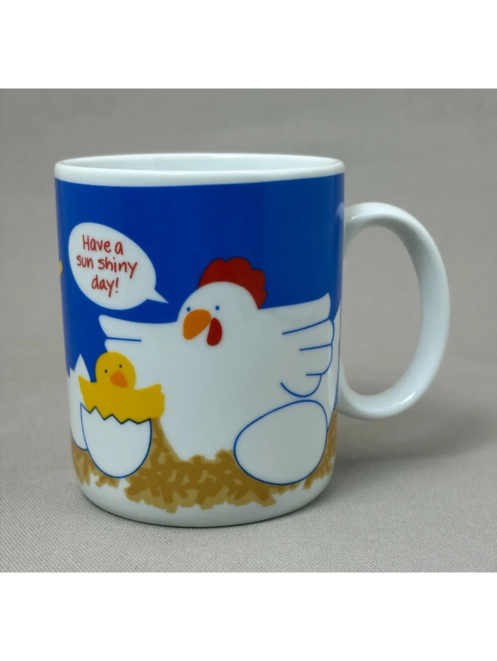 Vintage Style Chicken Chick Rise and Shine Sun Shiny Day Coffee Mug Cup 10 oz